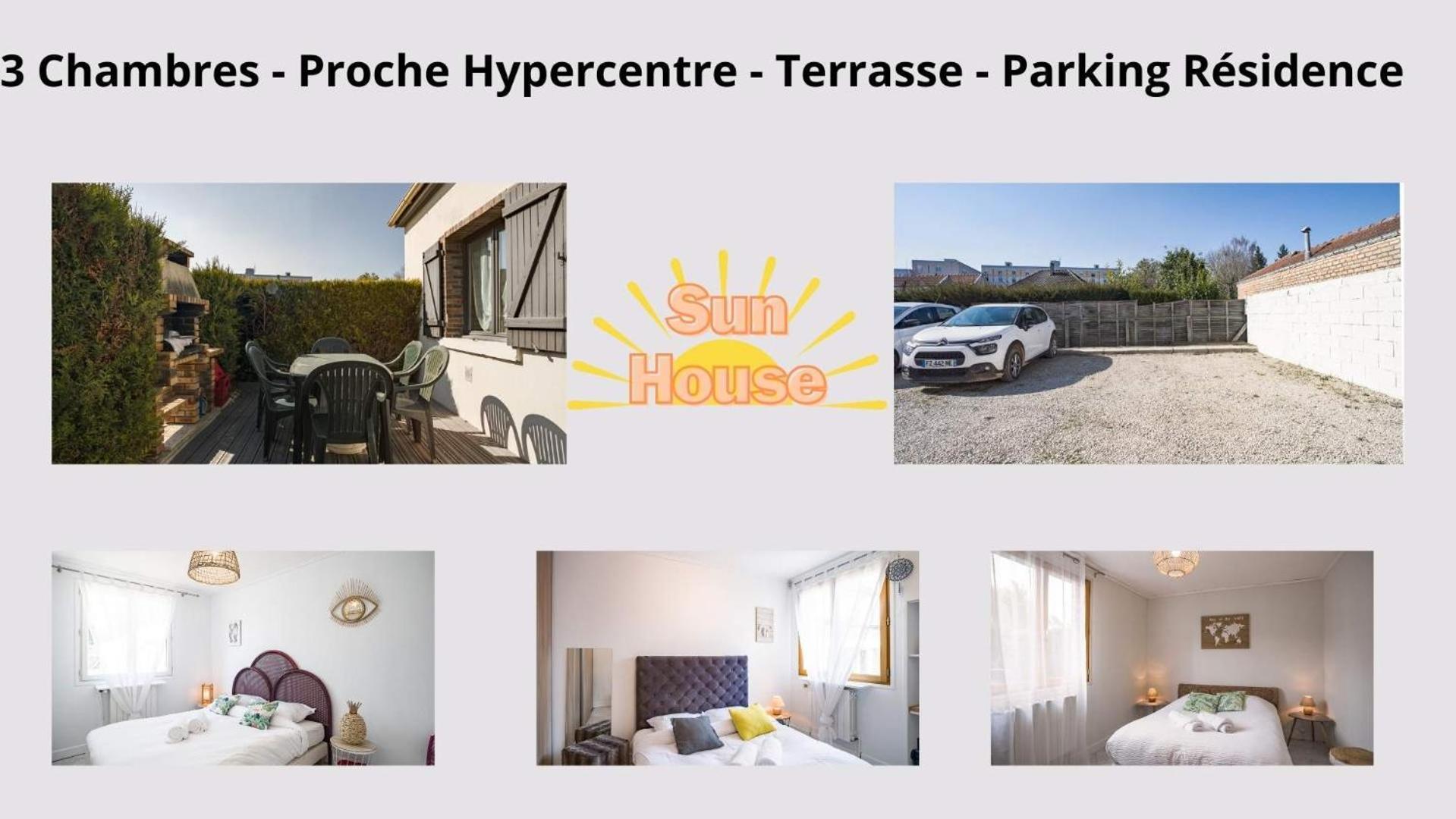 Sun House - Terrasse Parking Prive Gratuit Apartment Troyes Luaran gambar