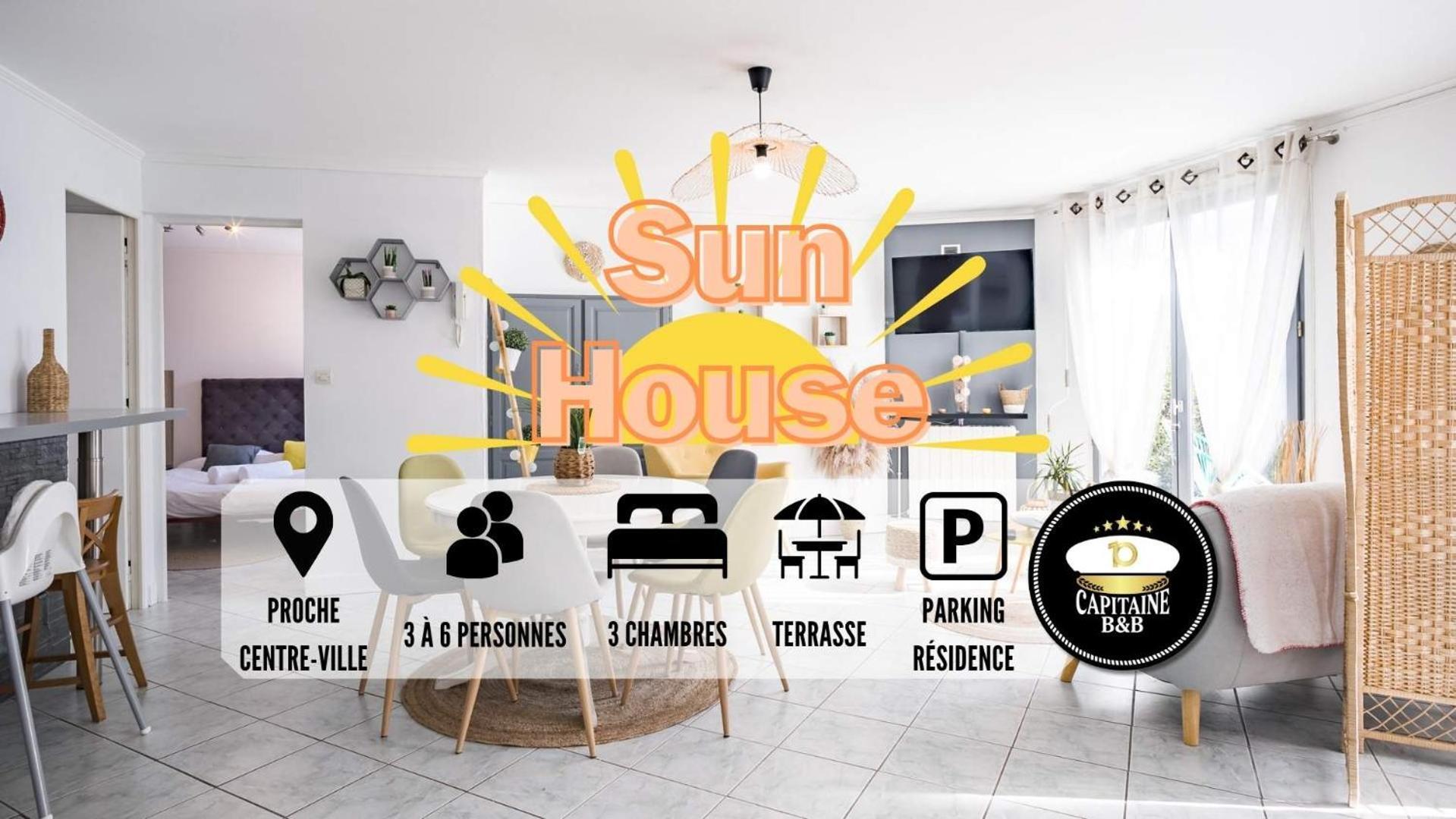 Sun House - Terrasse Parking Prive Gratuit Apartment Troyes Luaran gambar